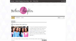 Desktop Screenshot of mothersofdaughters.com